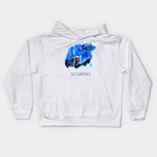 Scorpio Zodiac Sign - Watercolor Star Constellation Kids Hoodie